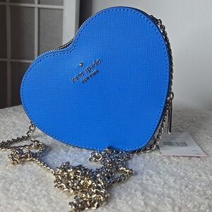 Kate Spade Blue Mini heart Crossbody